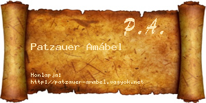 Patzauer Amábel névjegykártya