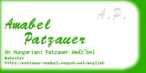 amabel patzauer business card